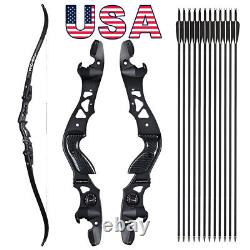 Archery 62 ILF Recurve Bow Arrows 25-60lbs Limbs Takedown Bow Hunting Target