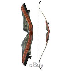 Archery 62 Takedown Recurve Bow 20-50lbs Hunting 17 Riser Wooden Carbon Arrows
