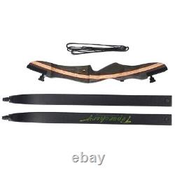 Archery 62 Takedown Recurve Bow 20lbs-50lbs Wooden Riser Hunting Carbon Arrows