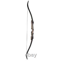 Archery 62 Takedown Recurve Bow 20lbs-50lbs Wooden Riser Hunting Carbon Arrows