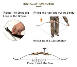 Archery 62 Takedown Recurve Bow 20lbs-50lbs Wooden Riser Hunting Carbon Arrows