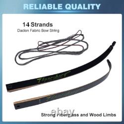 Archery 62 Takedown Recurve Bow 20lbs-50lbs Wooden Riser Hunting Carbon Arrows