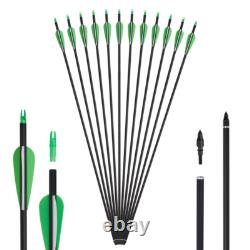 Archery 62 Takedown Recurve Bow 20lbs-50lbs Wooden Riser Hunting Carbon Arrows