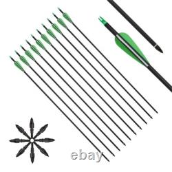 Archery 62 Takedown Recurve Bow 20lbs-50lbs Wooden Riser Hunting Carbon Arrows