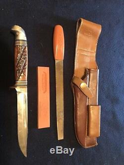Archery Fred Bear Vintage Bow Hunters #648 Knife And File Kit With Box