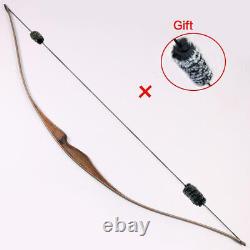 Archery Handmade Wooden Longbow Recurve Bow Right Hand Hunting Target 20-35lbs