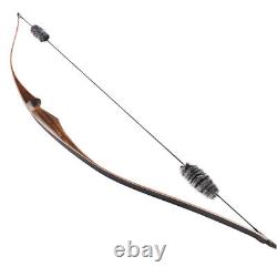 Archery Handmade Wooden Longbow Recurve Bow Right Hand Hunting Target 20-35lbs