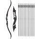Archery Hunting 56 Takedown Recurve Bow 30-50lbs & Bow Stringer And Arrows Set