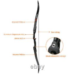 Archery Hunting 56 Takedown Recurve Bow 30-50lbs & Bow Stringer and Arrows Set