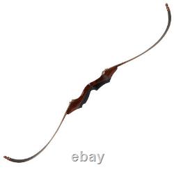 Archery Hunting Bow 50lbs Takedown Recurve Bow Right Hand 58 Wooden Longbow