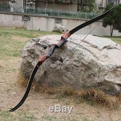 Archery Hunting Right Hand Takedown Wood Riser Laminated Limbs Recurve Bow 60lbs