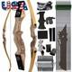 Archery Recurve Bow Kit 20-60lbstakedown 60 Wooden Arrows Hunting Target