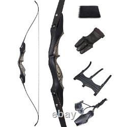Archery Takedown Hunting Bow Set 62 ILF Recurve Bow Laminated Wood Right Hand