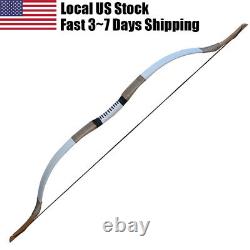 Archery Traditional Recurve Bow Handmade Cowhide for Bow Hunting Practice