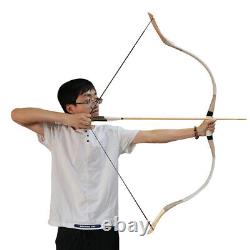 Archery Traditional Recurve Bow Handmade Cowhide for Bow Hunting Practice