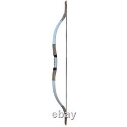 Archery White Cowhide Mongolian Horsebow 30-70lb Traditional Hunting Recurve Bow