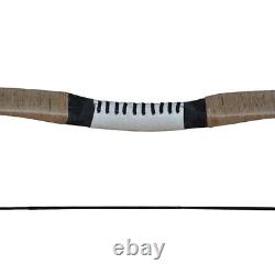 Archery White Cowhide Mongolian Horsebow 30-70lb Traditional Hunting Recurve Bow