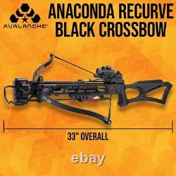 Avalanche Anaconda Recurve Black Crossbow 175-lb Draw Weight Red-Dot Scope
