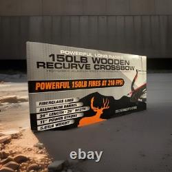 Avalanche Wooden Recurve Crossbow 150 lb. Draw Fires at 210 FPS 5.61LB