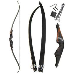 BLACK HUNTER 60 Recurve Bow Arrow Rest Takedown 25-60lbs Archery Wooden Hunting
