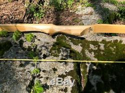 Bamboo Hickory Laminated Longbow 55# @28 Flatbow, traditional primitive archery