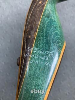 Bear Glass Powered Grizzly Recurve Archery Bow AMO-58 50# Green & Brown