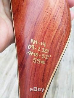 Bear Kodiak Magnum Recurve Bow 55# RH 52 amo Laminated Bow