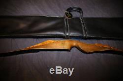 Bear Super Kodiak Recurve Bow 1970 45# 60 Original Leather Case and Tag