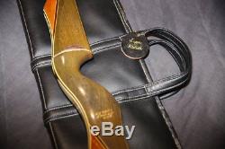 Bear Super Kodiak Recurve Bow 1970 45# 60 Original Leather Case and Tag