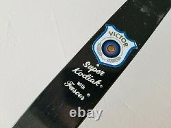 Bear Super Kodiak w Fascor 35X# 60 Victor Target Recurve Bow RH Vintage Rare
