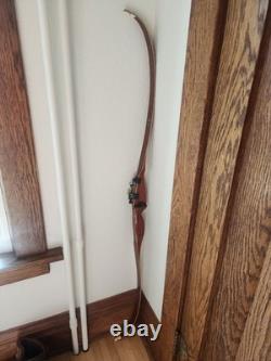 Bear Tigercat 62 35lbs Vintage Recurve Bow Brown 9N3682 Glass Powered