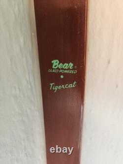 Bear Tigercat 62 35lbs Vintage Recurve Bow Brown 9N3682 Glass Powered