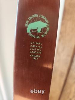 Bear Tigercat 62 35lbs Vintage Recurve Bow Brown 9N3682 Glass Powered