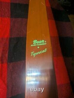 Bear Tigercat Recurve Bow Vintage 1969 40# Right Hand 62 Amo