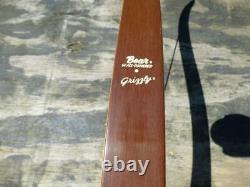 Bear Zebra Wood Grizzly 58 Recurve Bow 39# @28 Right Hand Very Nice
