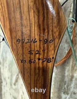 Ben Pearson BPH-52 7329 Recurve 50# @28 52 Excellent Condition Vintage Bow