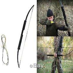 Black 60lbs Archery 60 Folding Bow Hunting Recurve Bow Longbow Target Shooting