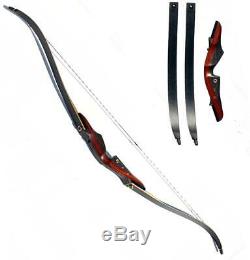 Black Hunter Recurve Bow Takedown Bow Archery Bow 20-50lb 62 Right Hand Hunting