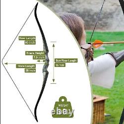 Black Hunter Takedown Recurve Bow, 60 Right Handed with Ergonomic Design for