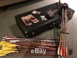 Black Widow SAII Graybark Recurve bow withextras- Hard Case, 71 Arrows, and more