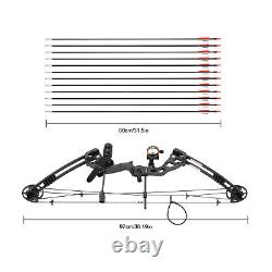 Compound Bow Recurve Bow with 12x Arrows Set Right Hand for Adult Hunting Training