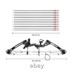 Compound Bow Recurve Bow with 12x Arrows Set Right Hand for Adult Hunting Training