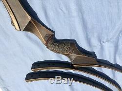 Custom Big Horn TD Recurve Bow2 Sets Of Rattlesnake Cov Limbs 50# & 68# AMO 60