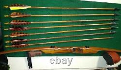 Custom Take Down Long Bow, 64 AMO, 53# @ 28 with Arrows