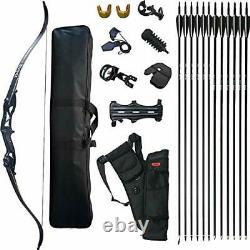 D&Q Takedown Recurve Bow and Arrow Set Adult Kit Archery Hunting Target Practice