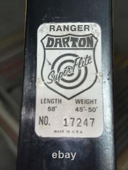 Darton Ranger Super Flite Recurve Bow Lot 58 45-50 Lb 38 Wood Arrows & More