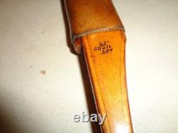 Early Bear Static Grizzly Recurve Bow 62 GB211 58# Leather, Rare Arrow Guide