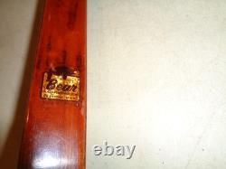 Early Bear Static Grizzly Recurve Bow 62 GB211 58# Leather, Rare Arrow Guide