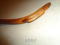 Early Bear Static Grizzly Recurve Bow 62 GB211 58# Leather, Rare Arrow Guide