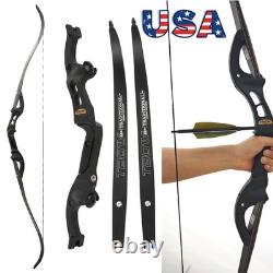 F Interface 62 Recurve Bow 19 Riser 25-60lbs Limbs Archery Hunting Target US